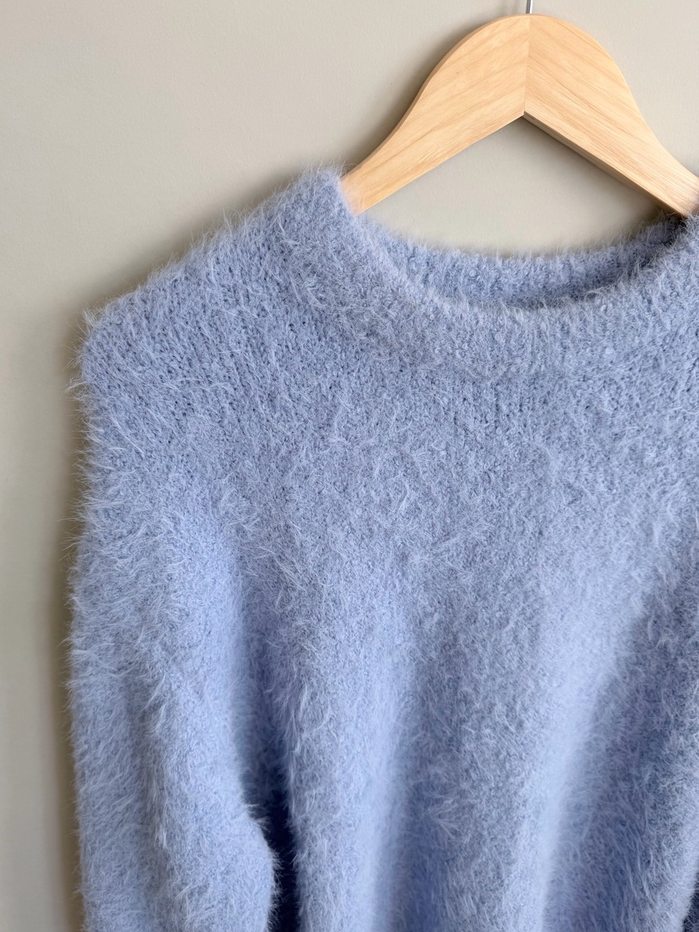 MARINE LAYER Teddy Eyelash Crewneck Sweater Blue Large NWT - Picture 4 of 9